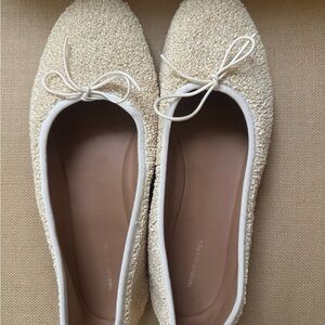 Mansur Gavriel Beige Textured Loafers